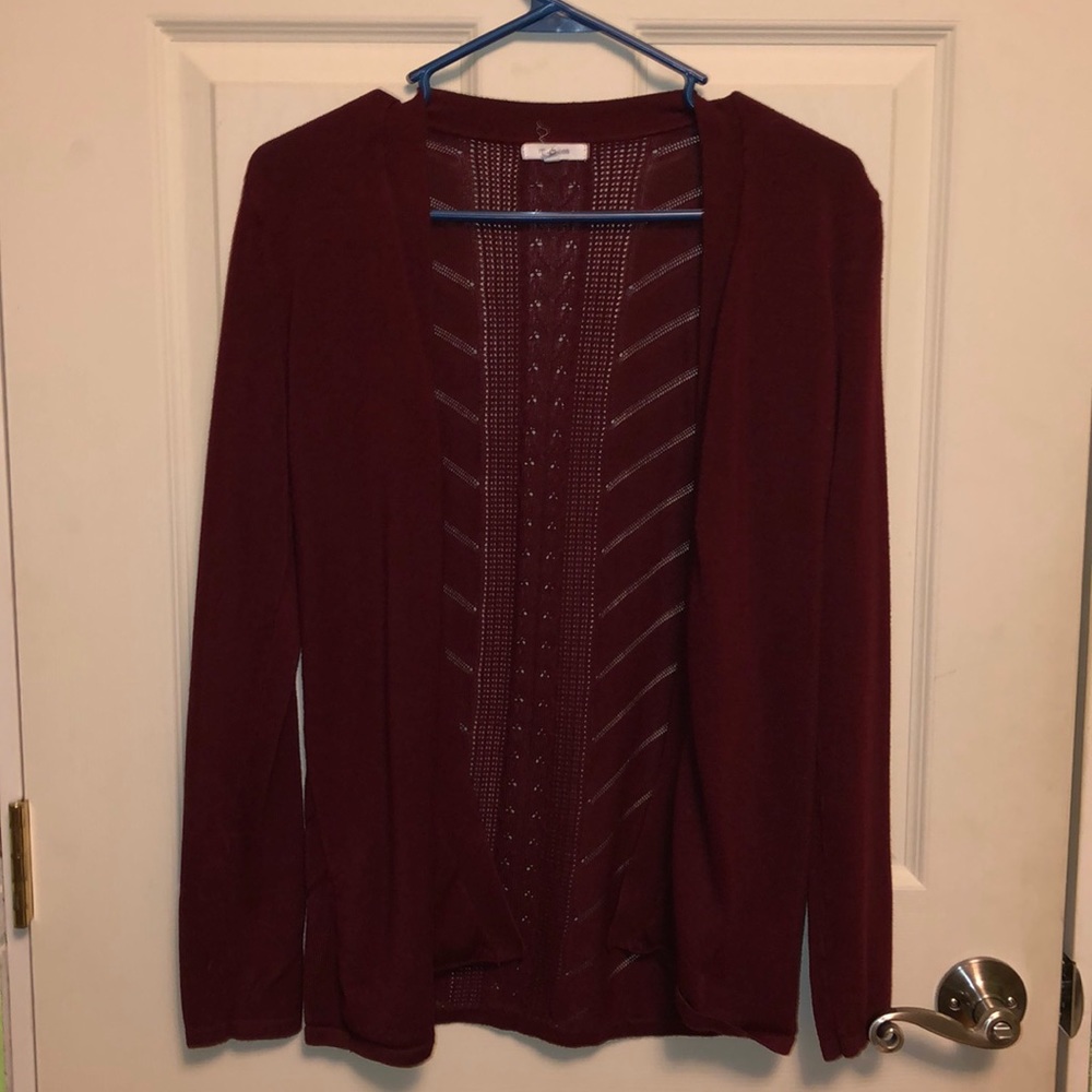 Burgundy Maurices cardigan